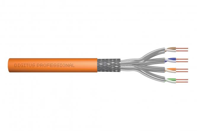 DIGITUS Installationskabel, Kat.7, S/FTP, 100 m Ring, orange (EAN: 4016032392101)
