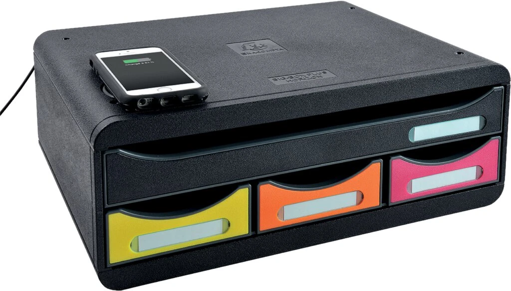 EXACOMPTA Schubladenbox TOOLBOX MINI QI, 4 Schübe, harlekin (EAN: 9002493424203)