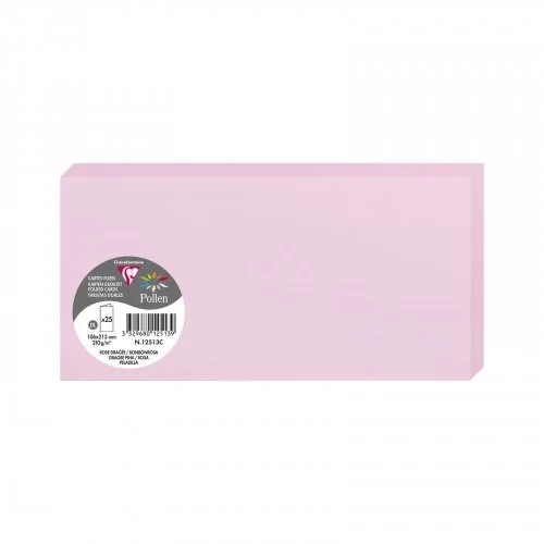Pollen by Clairefontaine Doppelkarte DL, bonbonrosa (EAN: 3329680125139)