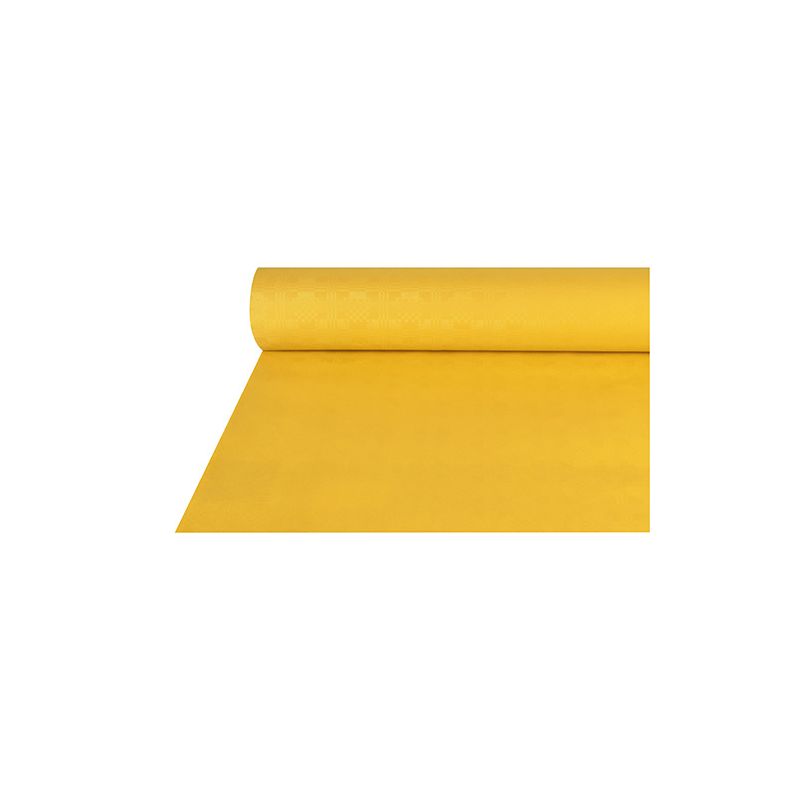 PAPSTAR Damast-Tischdecke, (B)1,0 x (L)50 m, gelb (EAN: 4002911125762)