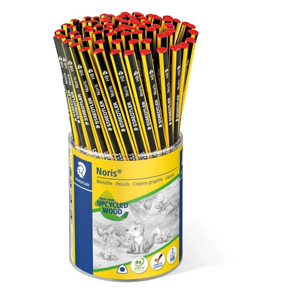 STAEDTLER Bleistift Noris, Härtegrad: HB, 72er Köcher, gelb/schwarz (EAN: 4007817184110)