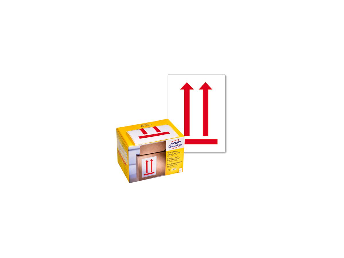 AVERY Zweckform Symbol-Hinweis-Etikettenrolle, neonrot (EAN: 4004182172506)