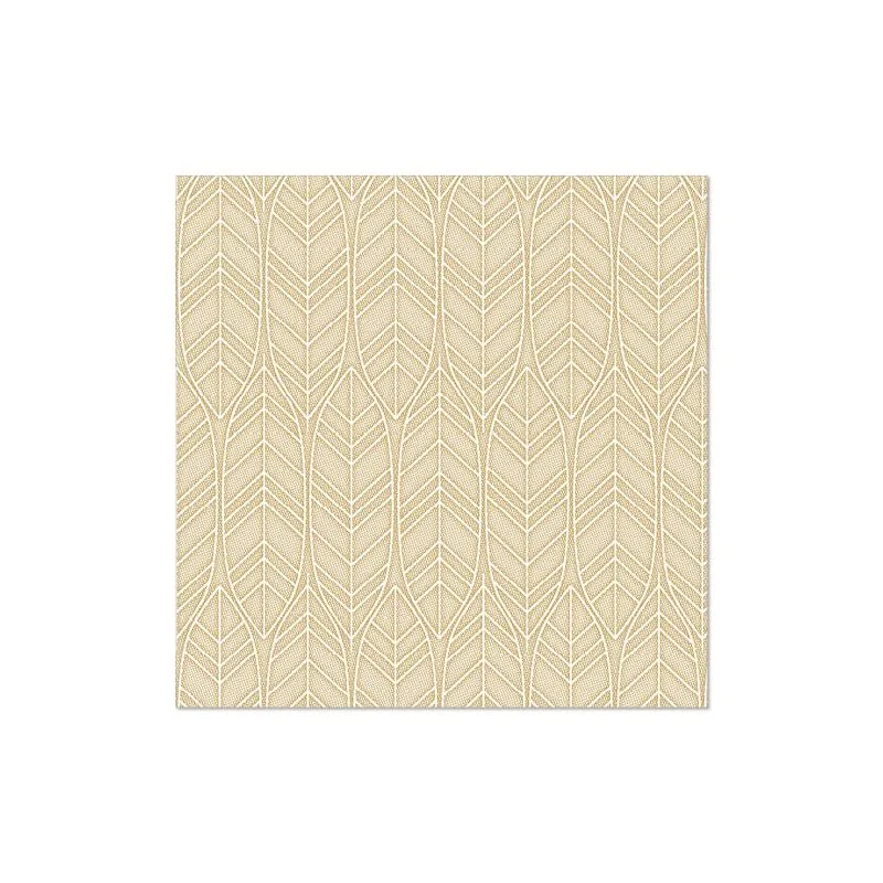 PAPSTAR Motiv-Servietten "ROYAL Collection Leaves", Sand (EAN: 4002911596579)
