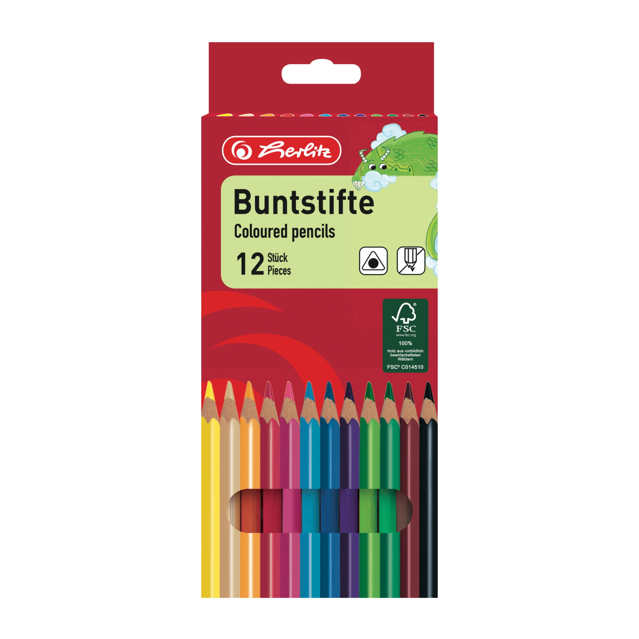 herlitz Dreikant-Buntstifte, 12er Karton-Etui (EAN: 4008110193977)