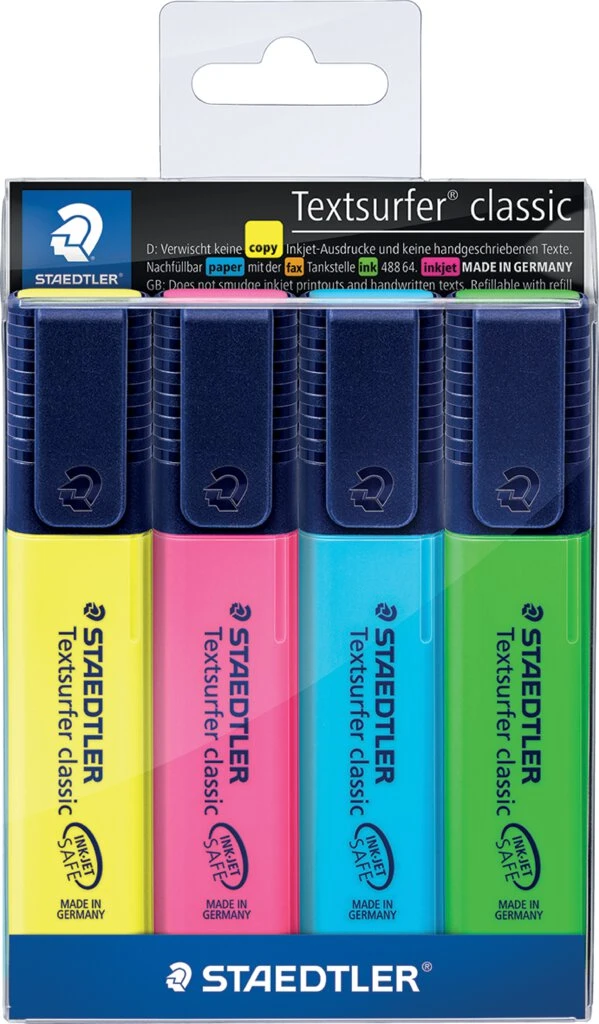 STAEDTLER Textmarker "Textsurfer classic", 4er Etui (EAN: 4007817321027)
