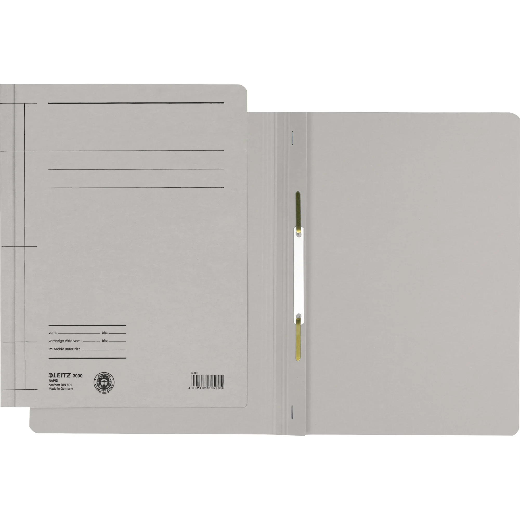 LEITZ Schnellhefter Rapid, DIN A4, Manilakarton, grau (EAN: 4002432306046)