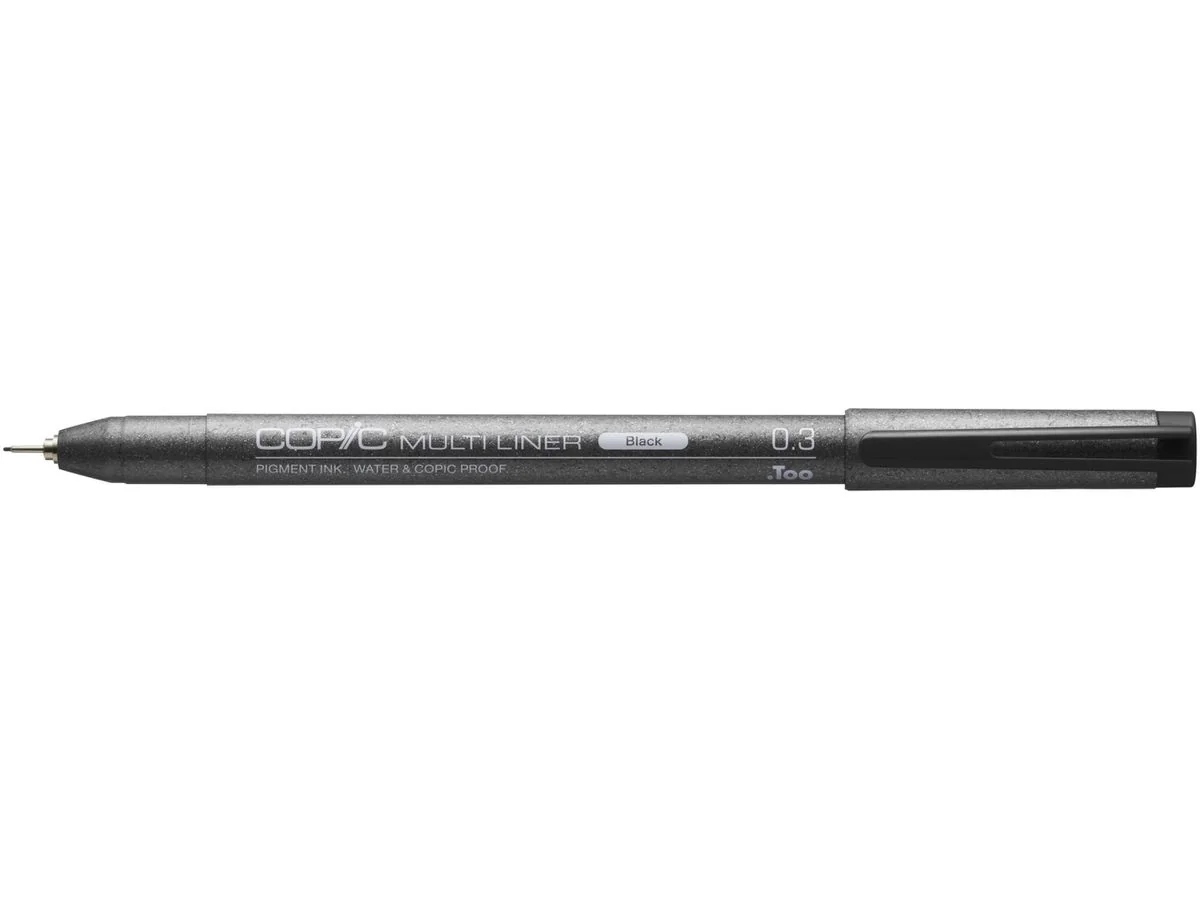 COPIC Fineliner MULTILINER, 0,3 mm, schwarz (EAN: 4511338010198)