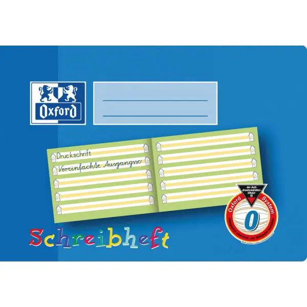 Oxford Schreiblernheft, DIN A5 quer, Lineatur: 0 / Bayern, blau (EAN: 4006144613539)