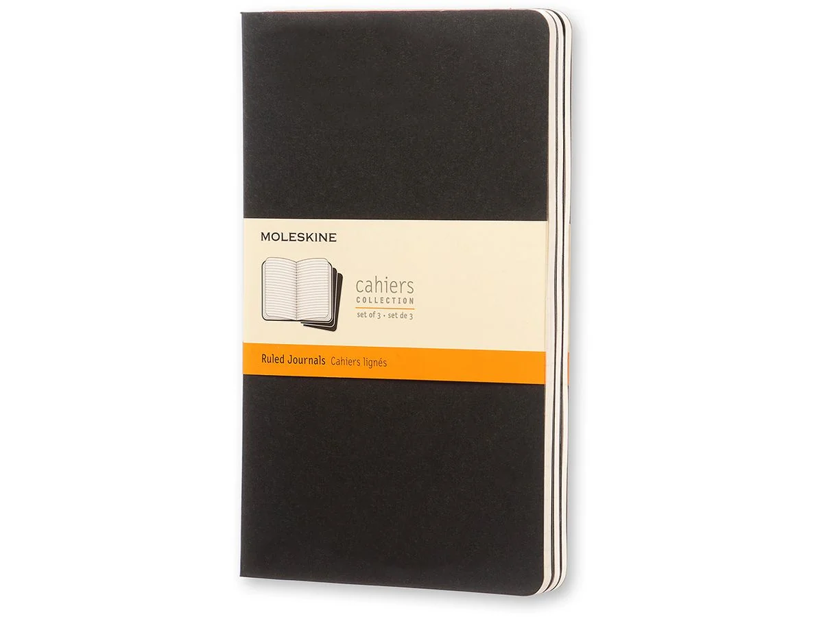 MOLESKINE Notizheft Cahier, L/A5, liniert, Karton, schwarz (EAN: 9788883704956)