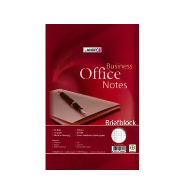 herlitz Briefblock "Business Office Notes", DIN A4, kariert (EAN: 4006144584891)