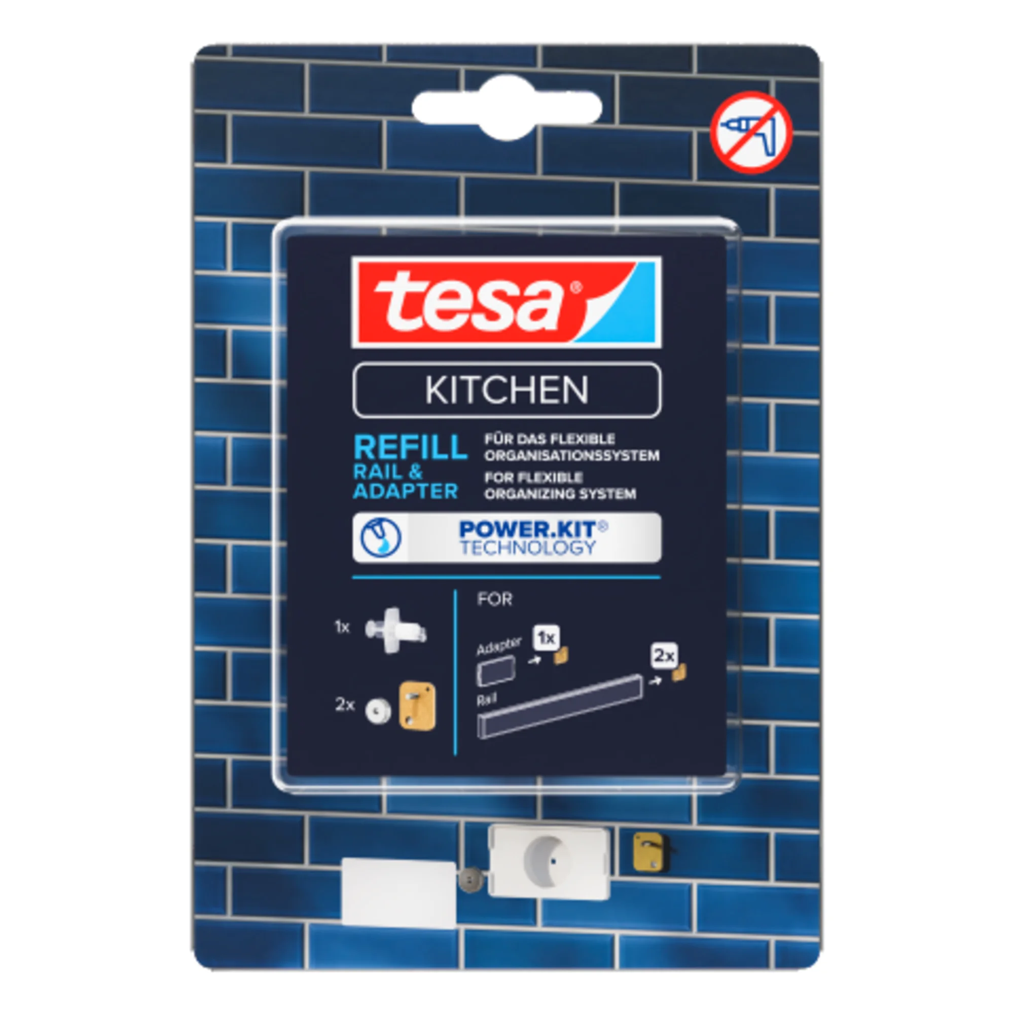 tesa KITCHEN Power-Kit Nachfüllset für Wand-Adapter (EAN: 4063565385070)