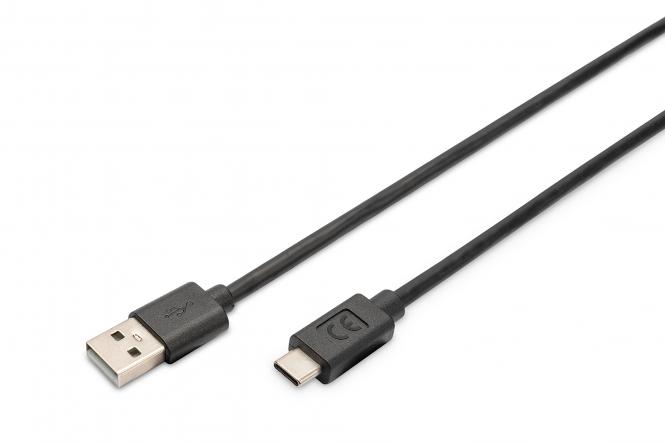 DIGITUS USB 2.0 Anschlusskabel, USB-C - USB-A Stecker, 3,0 m (EAN: 4016032437482)