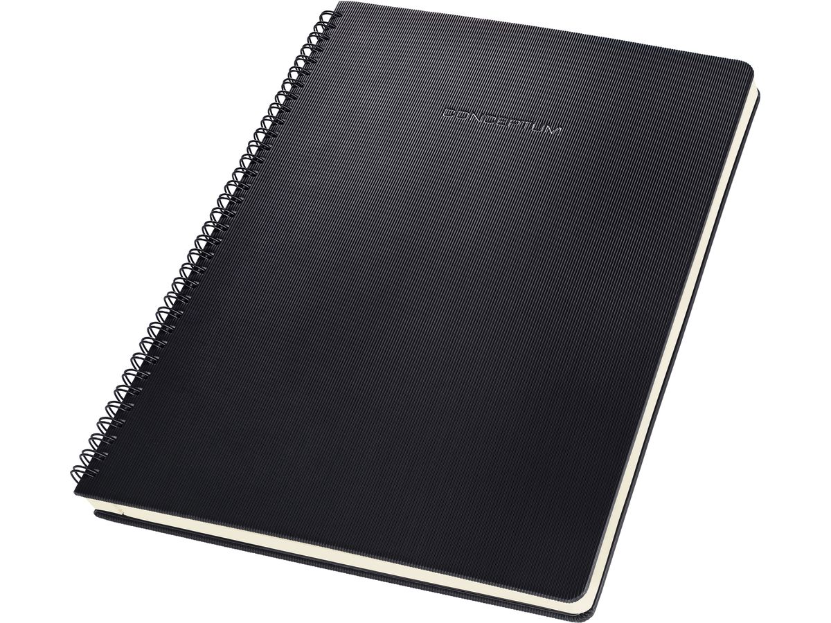 sigel Collegeblock Conceptum, DIN A4, liniert, schwarz (EAN: 4004360831232)