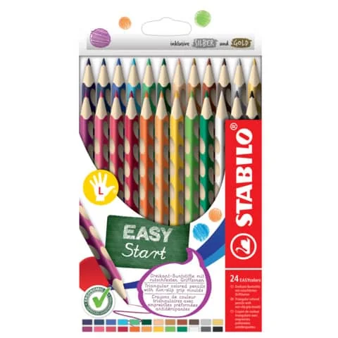 STABILO Dreikant-Buntstifte EASYcolors L, 24er Kartonetui (EAN: 4006381606028)
