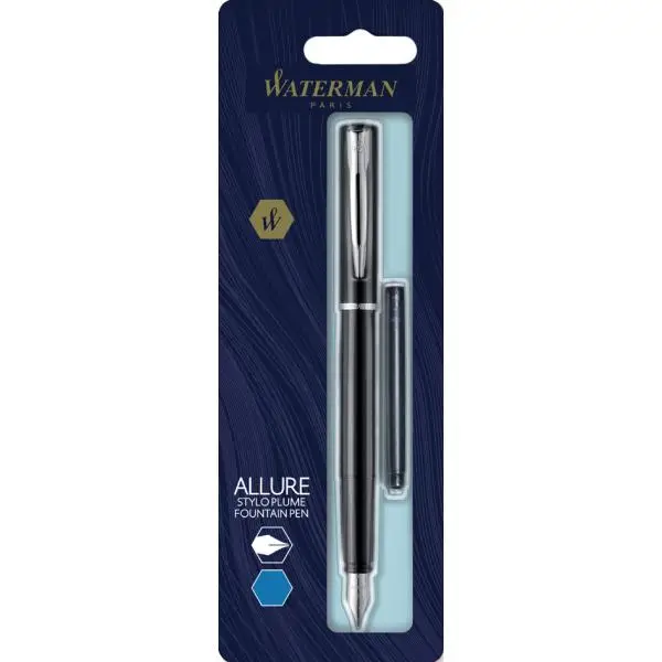 WATERMAN Füllhalter Allure Schwarz C.C., Blisterkarte (EAN: 3026980290610)