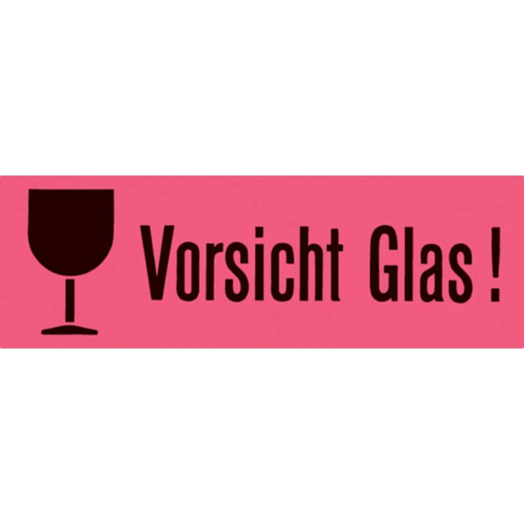 HERMA Hinweisetiketten "Vorsicht Glas", 39 x 118 mm (EAN: 4008705067508)