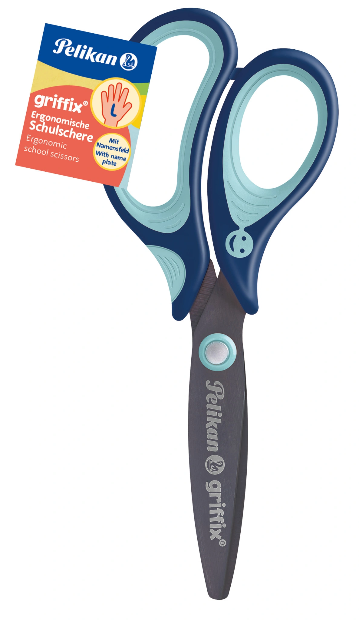 Pelikan griffix Schulschere, rund, blau, für Linkshänder (EAN: 4012700803658)