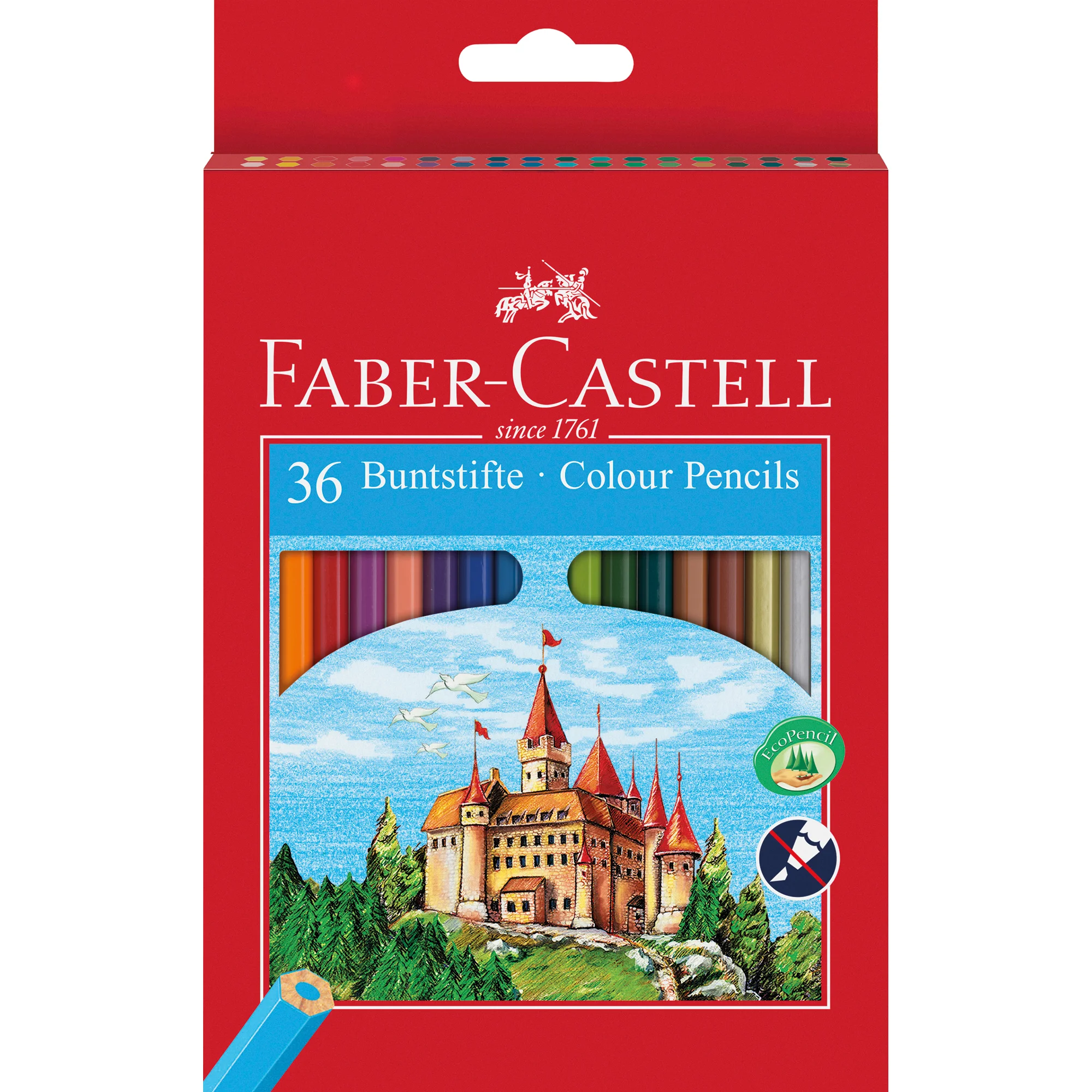 FABER-CASTELL Hexagonal-Buntstifte CASTLE, 36er Kartonetui (EAN: 7891360580041)