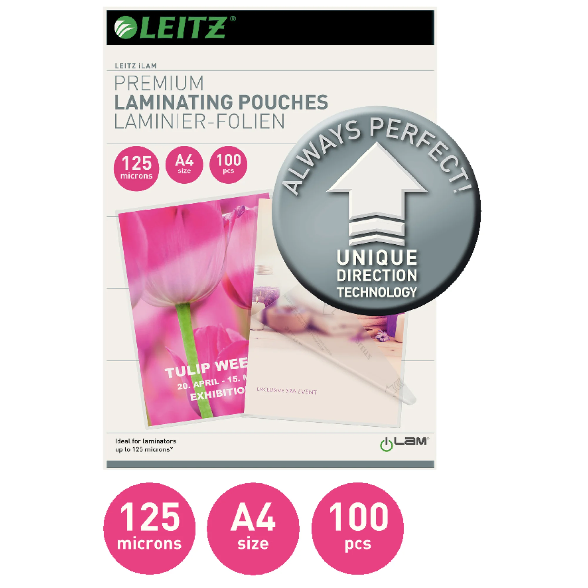 LEITZ Laminierfolientasche iLAM, DIN A3, glänzend, 250 mic (EAN: 4002432397723)