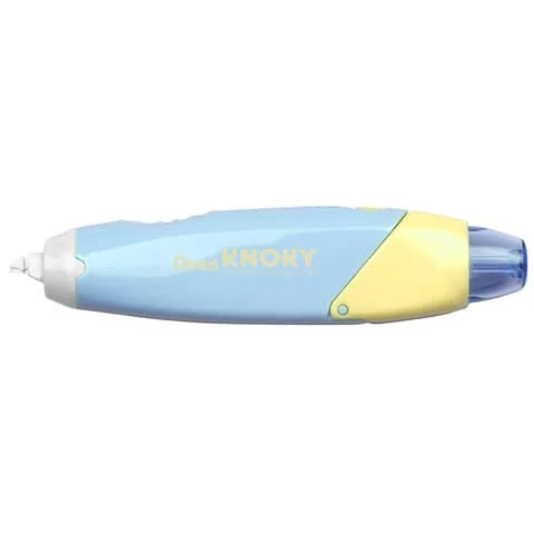Pentel Mehrweg-Korrekturroller KNOKY, 5 mm x 6 m, blau, pastell-blau/-gelb (EAN: 4711577070278)