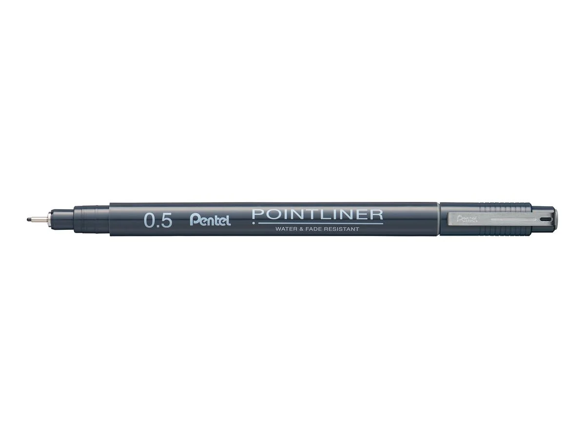 PentelArts Permanent Fineliner Pointliner, grau, 0,5 mm (EAN: 0884851060174)