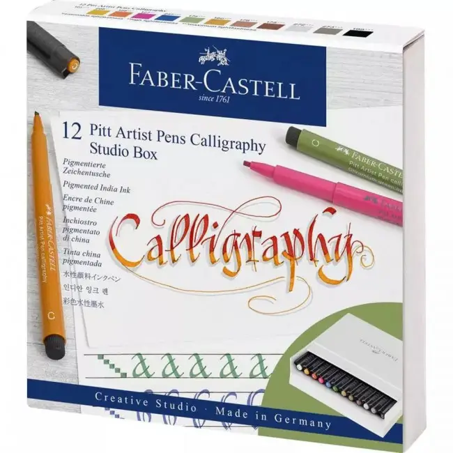 FABER-CASTELL Tuschestift PITT artist pen, 12er Atelierbox (EAN: 4005401675129)