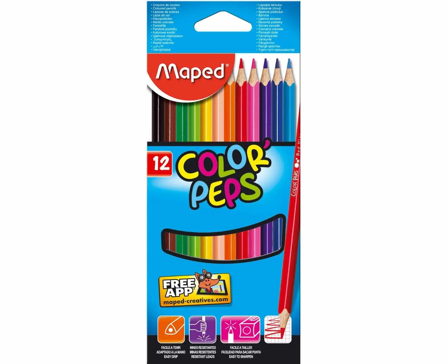 Maped Dreikant-Buntstift COLOR'PEPS Star, 12er Kartonetui (EAN: 3154141832123)