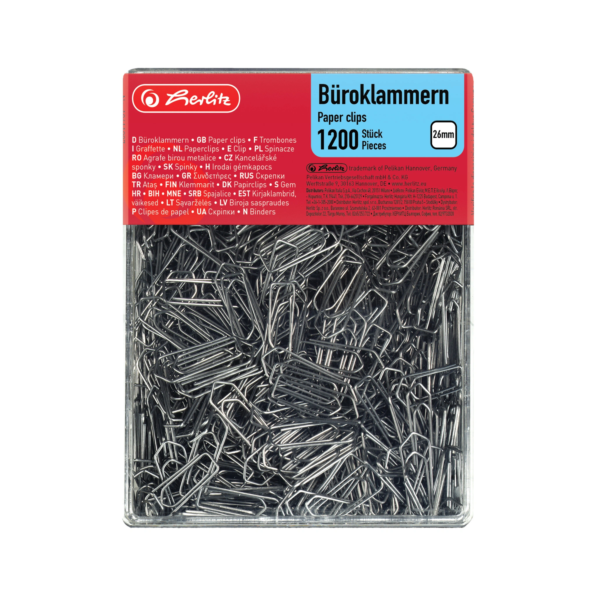 herlitz Büroklammern, aus Metall, verzinkt, 26 mm (EAN: 4008117013568)