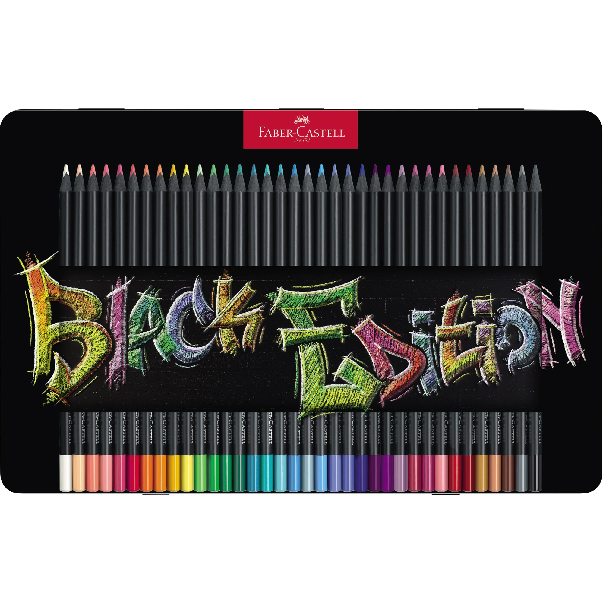 FABER-CASTELL Dreikant-Buntstifte Black Edition, 36er Etui (EAN: 4005401164371)