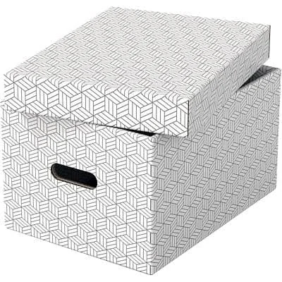 Esselte Aufbewahrungsbox Home M, 3er Set, weiß (EAN: 4049793072272)