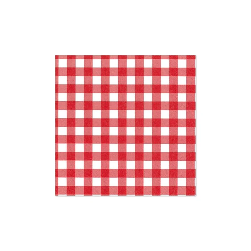 PAPSTAR Motiv-Servietten "Vichy Karo", 330 x 330 mm, rot / weiß kariert (EAN: 4002911803042)