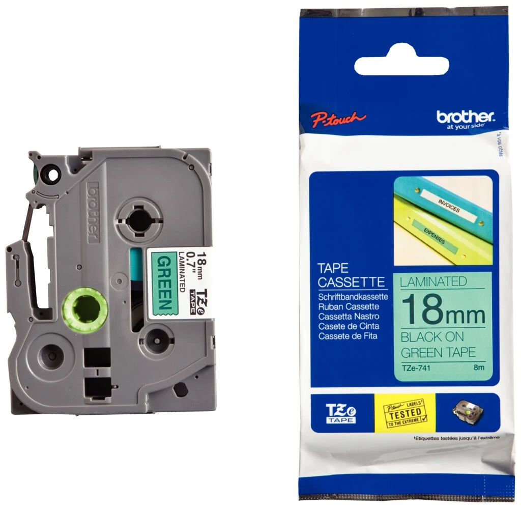 brother TZe-Tape TZe-741 Schriftbandkassette,Bandbreite:18mm (EAN: 4977766691970)