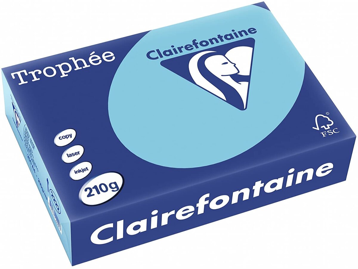 Clairefontaine Multifunktionspapier Trophée, A4, blau (EAN: 3329680222203)