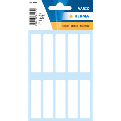 HERMA Vielzweck-Etiketten, 13 x 50 mm, weiß, Kleinpackung (EAN: 4008705037372)