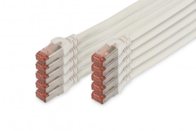 DIGITUS Patchkabel Kat. 6, S/FTP, 2,0 m, weiß, Set (EAN: 4016032441793)