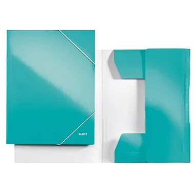 LEITZ Eckspannermappe WOW, DIN A4, Karton, eisblau (EAN: 4002432104222)