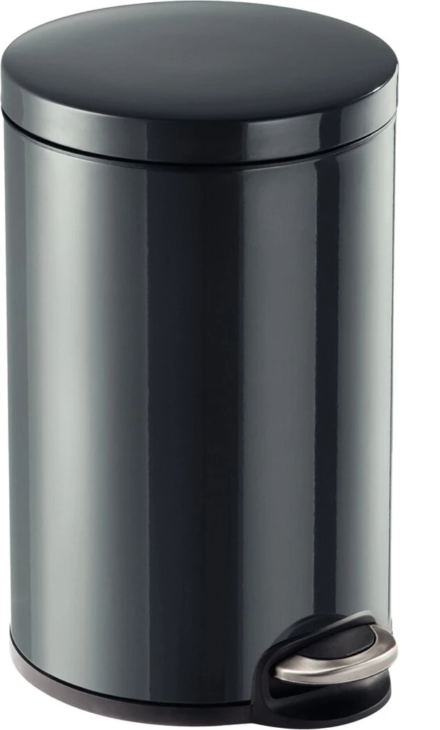 DURABLE Tret-Abfalleimer Metall, rund, 12 Liter, schwarz (EAN: 4005546302003)
