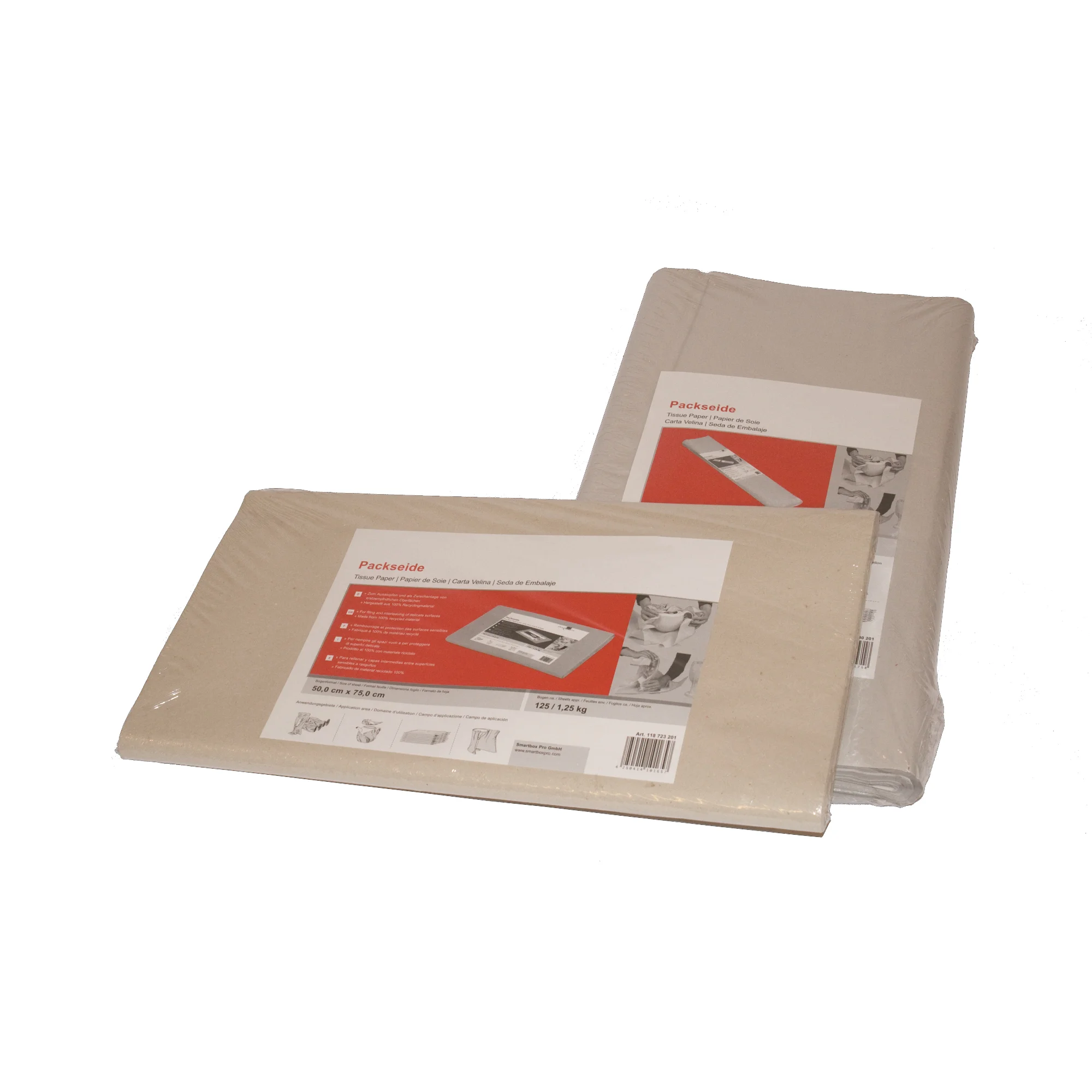 SMARTBOXPRO Packseide auf Bögen, (B)500 x (T)750 mm, grau (EAN: 4250414101718)