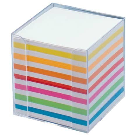 folia Zettelbox, Kunststoff, glasklar, Füllung: weiß/farbig (EAN: 4001868025491)