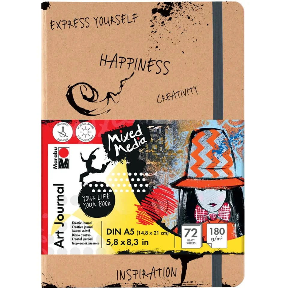 Marabu Notizbuch "Art Journal", DIN A5, 180 g/qm, 72 Blatt (EAN: 4007751608390)