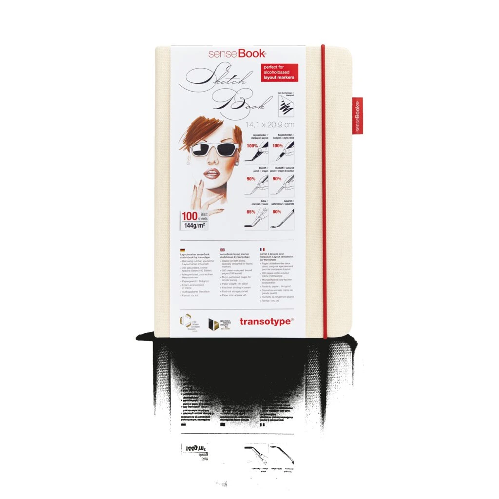 transotype Skizzenbuch "senseBook sketchbook", DIN A5, cremefarben (EAN: 4013695264639)