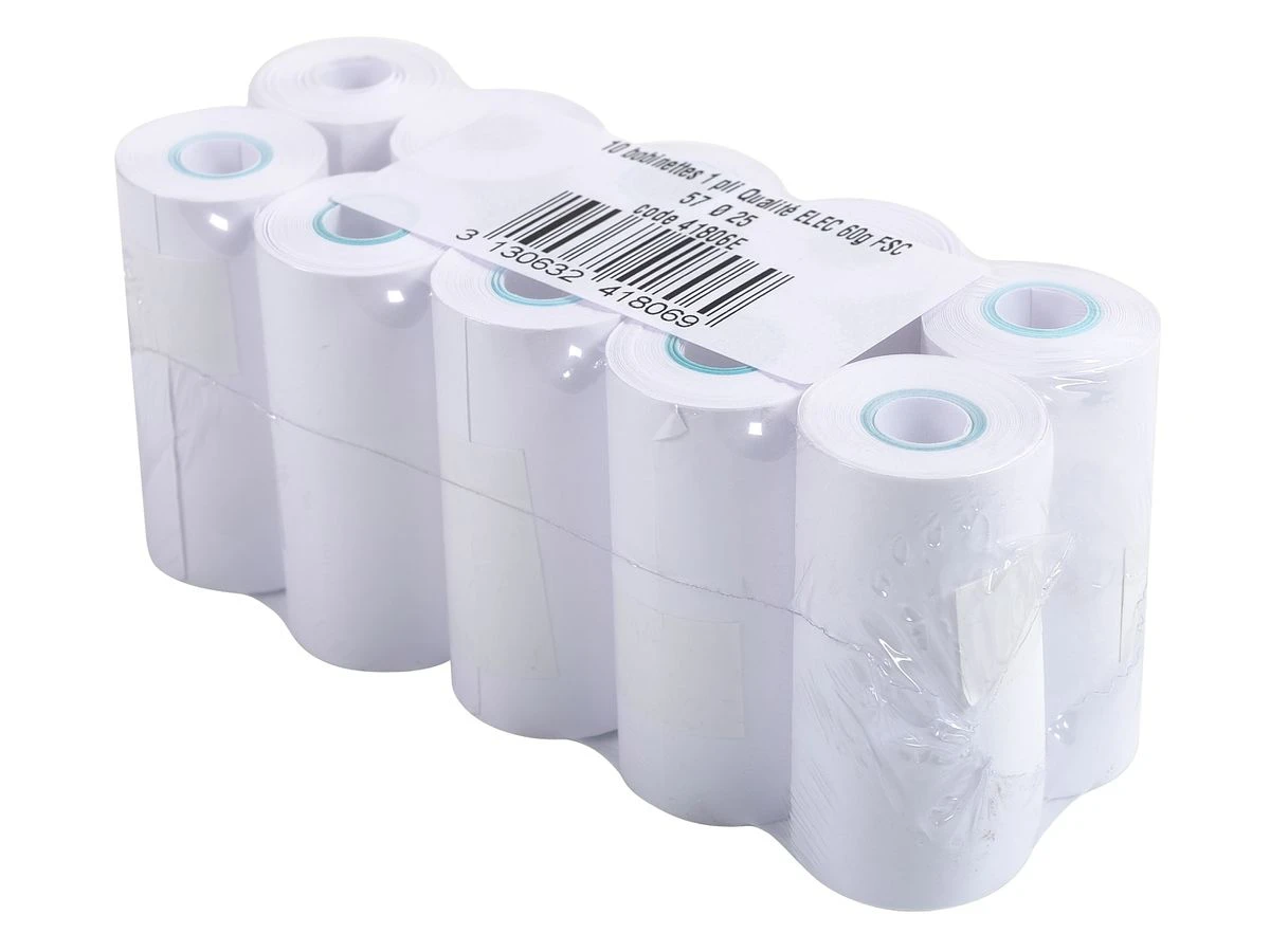 EXACOMPTA Kassenrollen, 57 mm x 6,5 m, extra weiß (EAN: 3130632418069)