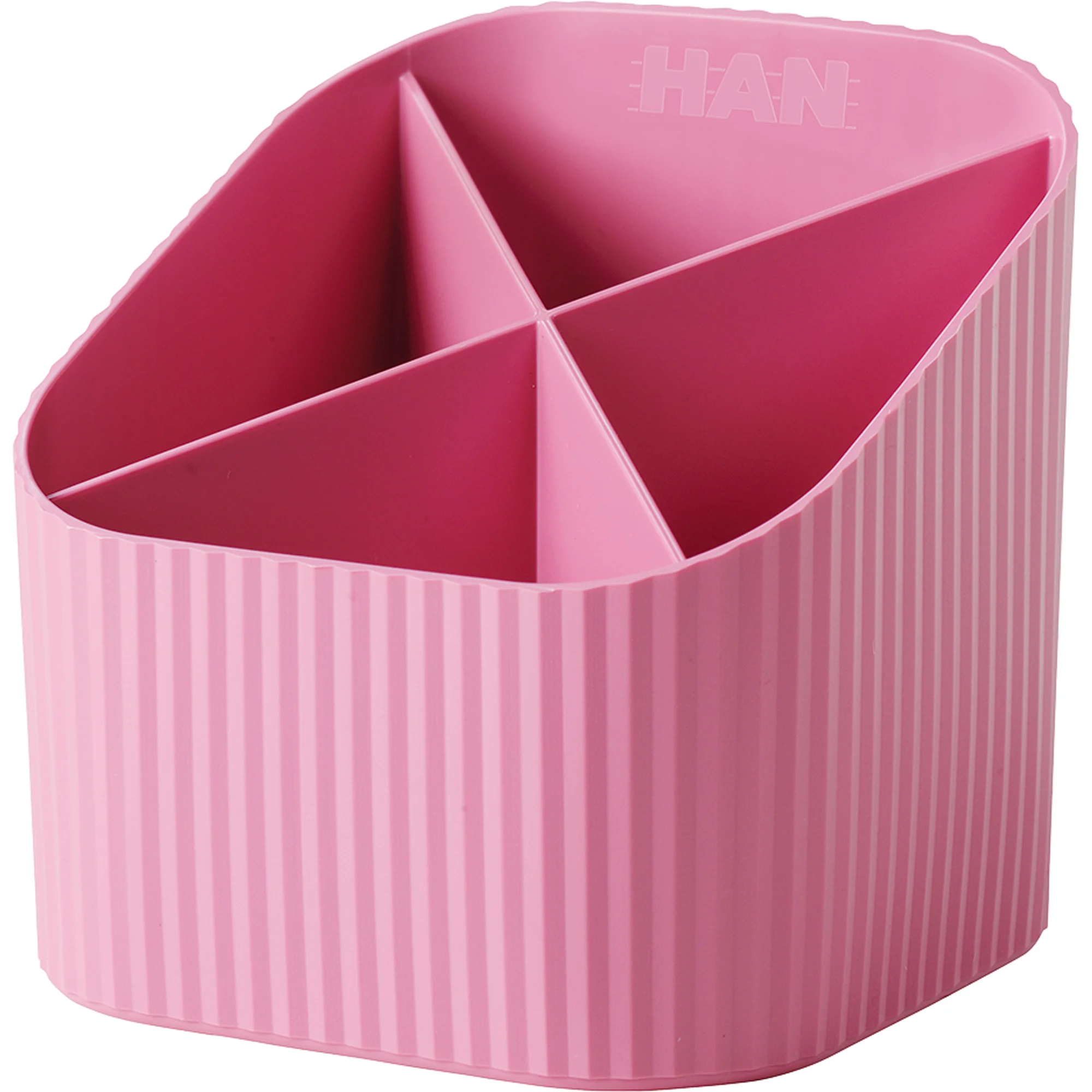 HAN Mulitköcher Re-X-LOOP, Öko-Kunststoff, 4 Fächer, rosa (EAN: 4012473172876)