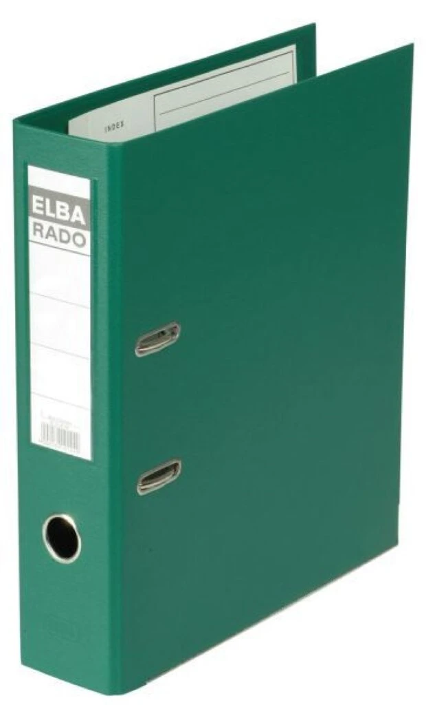 ELBA Ordner rado plast, Rückenbreite: 80 mm, grün (EAN: 4002030101449)