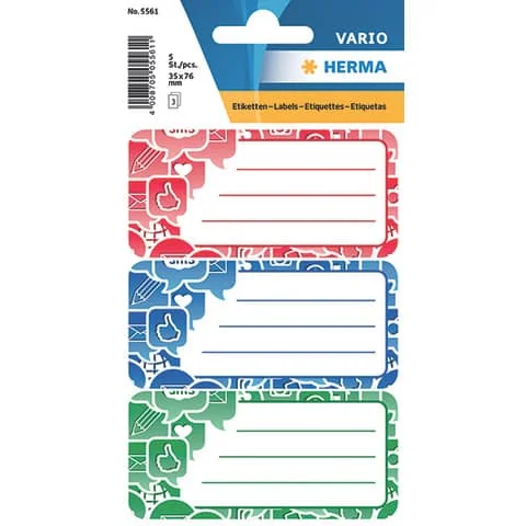 HERMA Buchetiketten "Social Icons", 76 x 35 mm (EAN: 4008705055611)