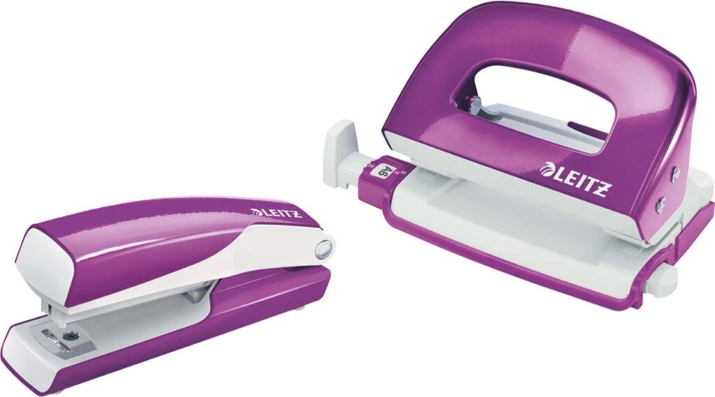 LEITZ Heftgerät- & Locher-Set Mini NeXXt WOW, violett (EAN: 4002432103294)