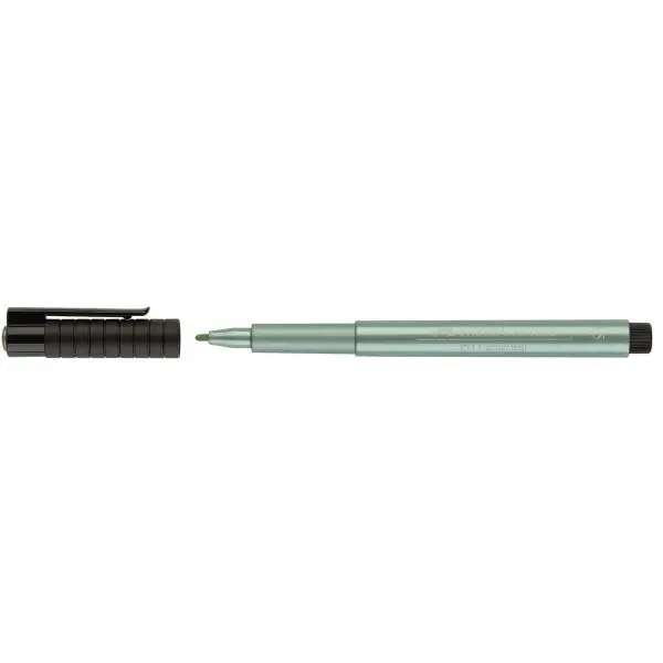 FABER-CASTELL Tuschestift PITT artist pen, grün metallic (EAN: 4005401673941)