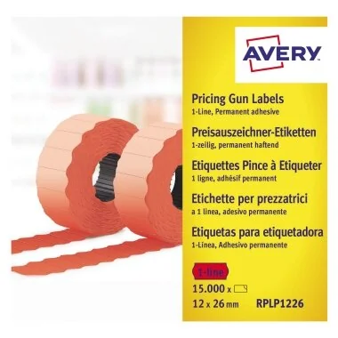 AVERY Zweckform Preisauszeichner-Etiketten, 26 x 12 mm, rot (EAN: 5014702023736)