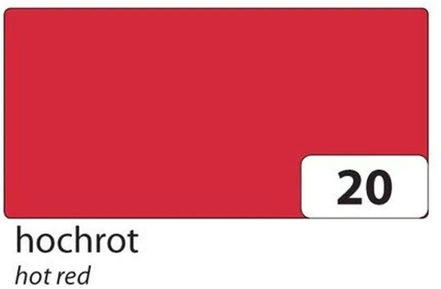 folia Tonkarton, (B)500 x (H)700 mm, 220 g/qm, hochrot (EAN: 4001868612202)