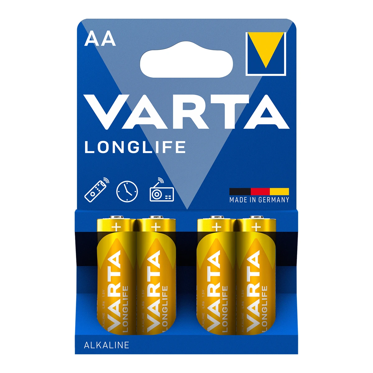 VARTA Alkaline Batterie Longlife, Mignon (AA/LR6) (EAN: 4008496525157)